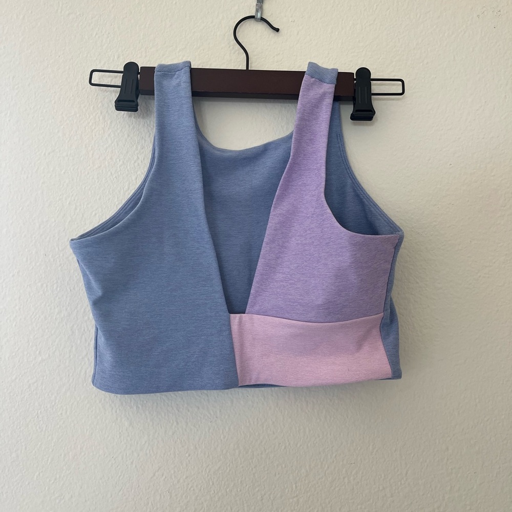Tricolor Outdoor Voices Sports Bra Crop Top